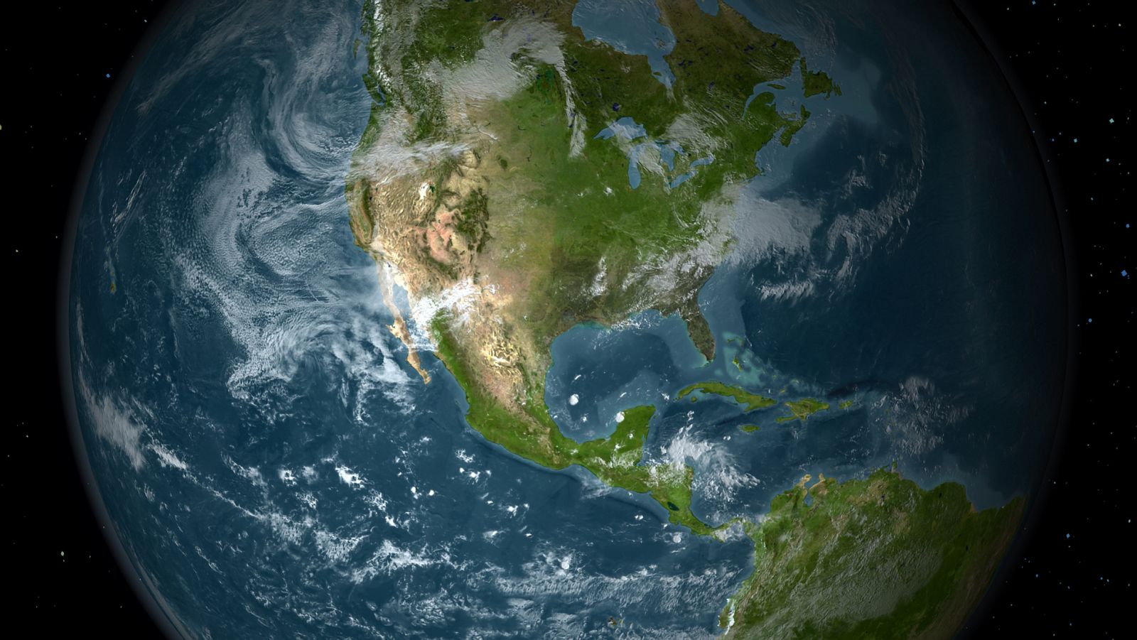 Vista de América central y América del norte.