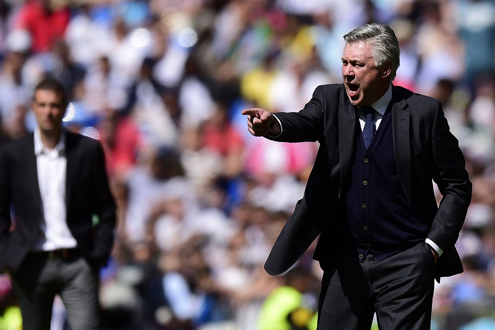 Carlo Ancelotti, en el partido contra el Eibar.