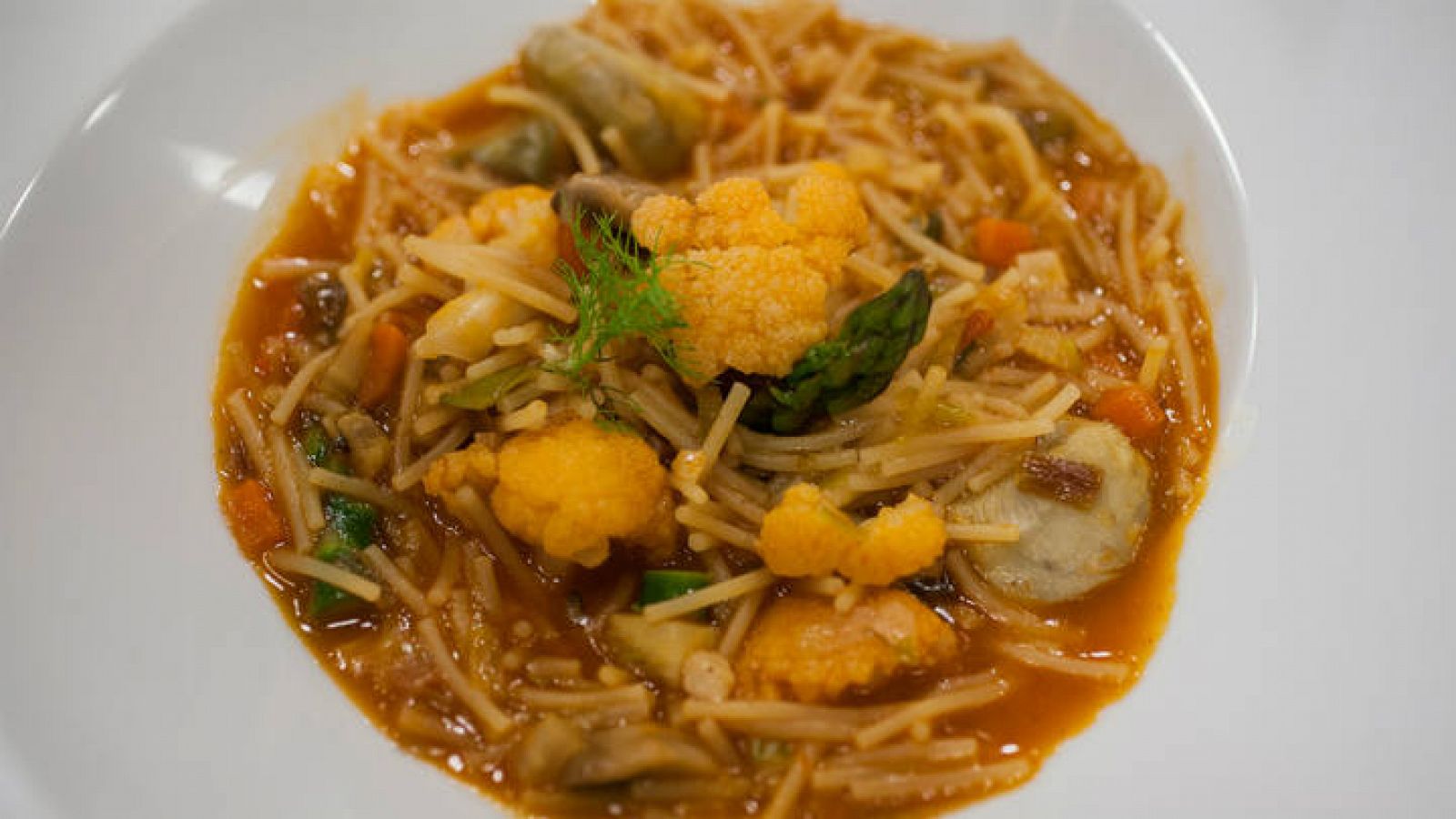 Fideos con verduras