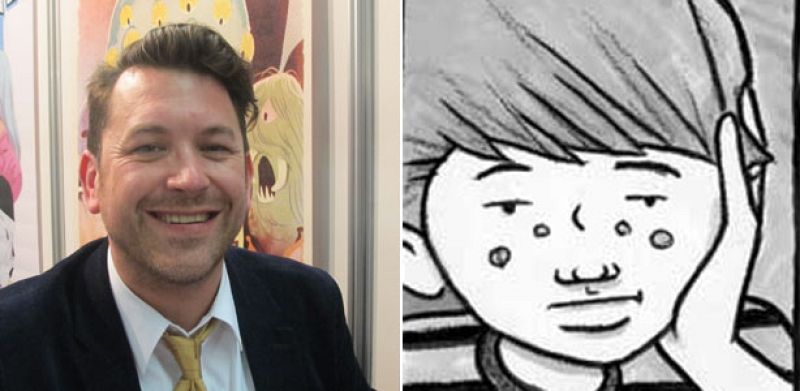 Lance Christian Hansen y una viñeta de 'No llores'