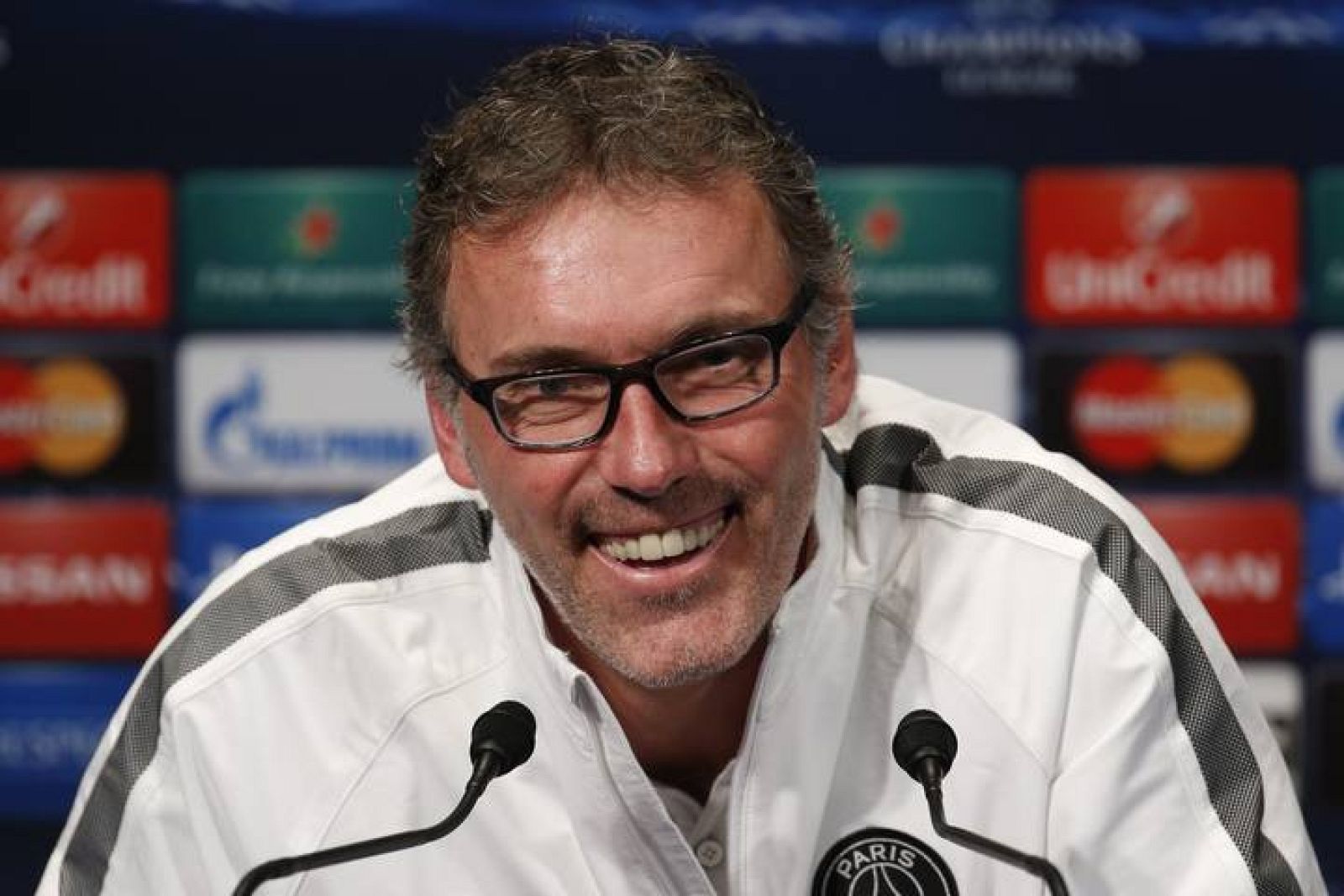 Laurent Blanc durante la rueda de prensa previa al partido ante el Barcelona.