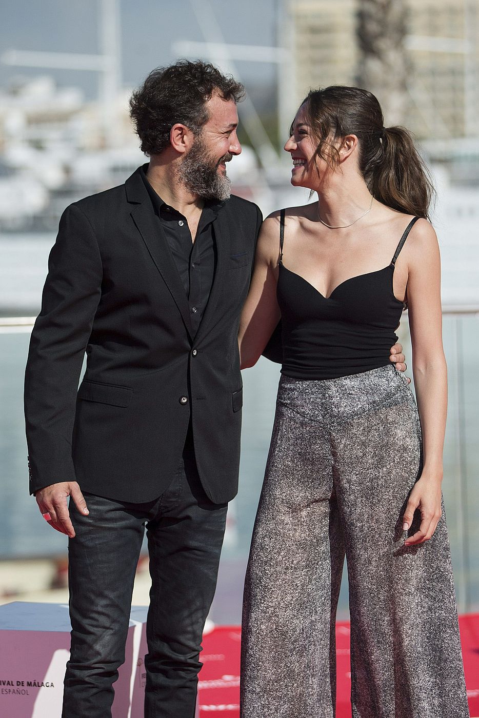 Los actores Cristina Alarcón y José Luis García-Pérez en la presentación de 'El país del miedo'