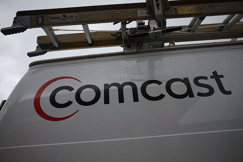Un vehículo de Comcast en Miami, Florida