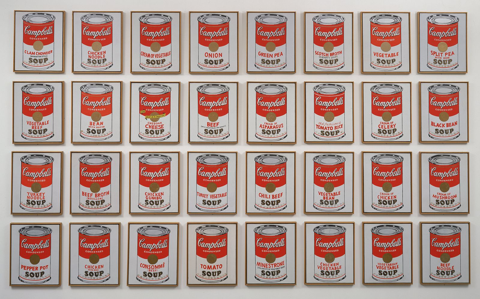 "Latas de sopa Campbell's", Andy Warhol (1962)