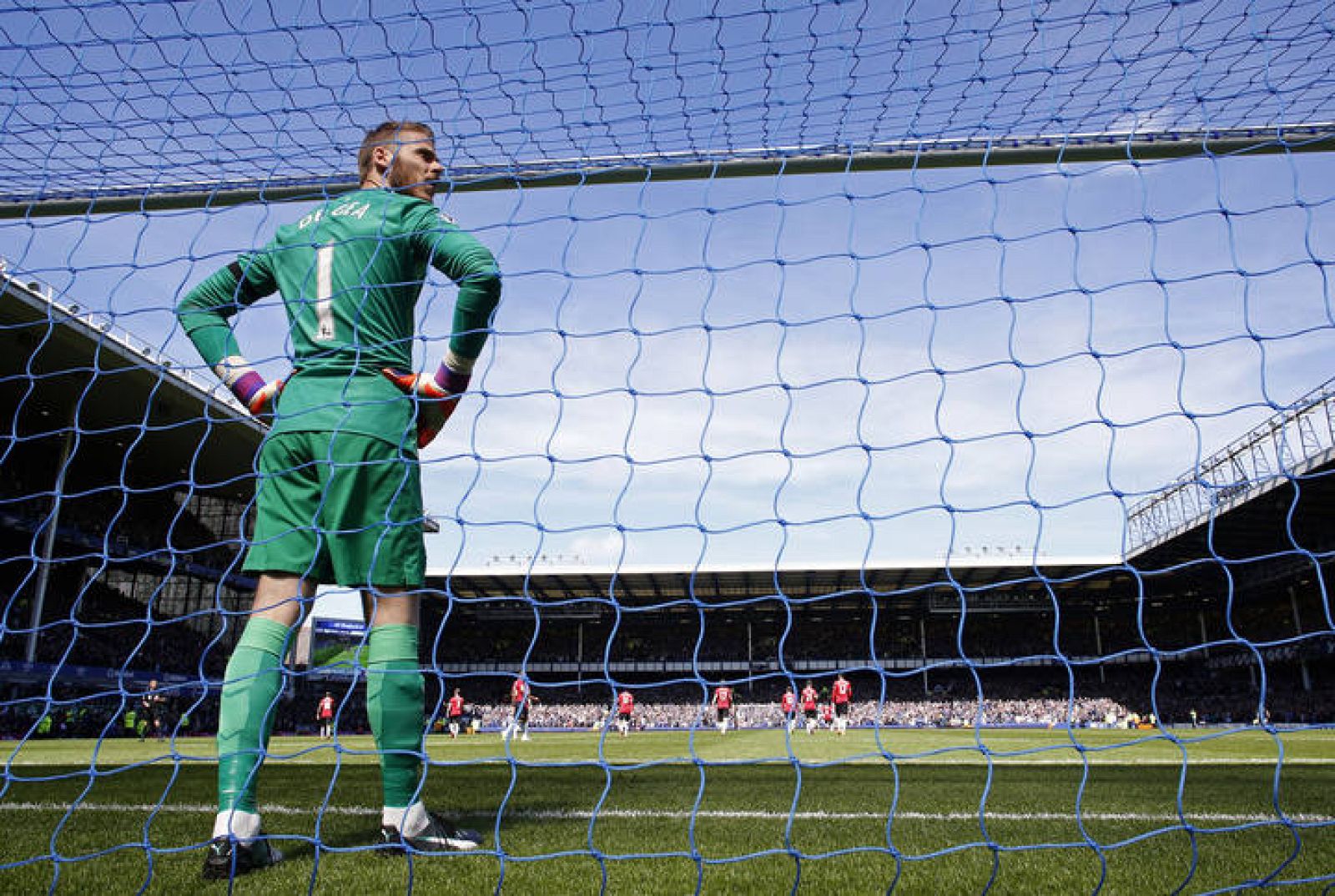 David de Gea, bajo los palos del United.