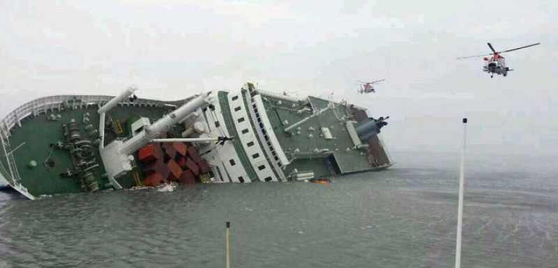 Naufragio del ferry surcoreano 'Sewol' en abril de 2014.