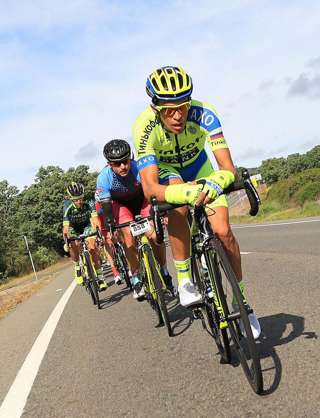 Imagen del ciclista de Pinto durante la V Marcha Cicloturista Alberto Contador.