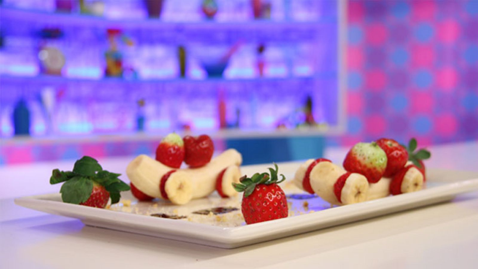 Receta - Bólido de plátano y fresas