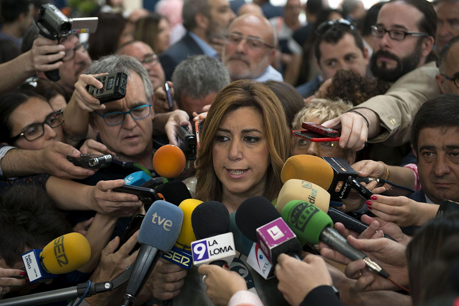 La presidenta en funciones de la Junta de Andalucía, Susana Díaz, en un acto en Jaén.