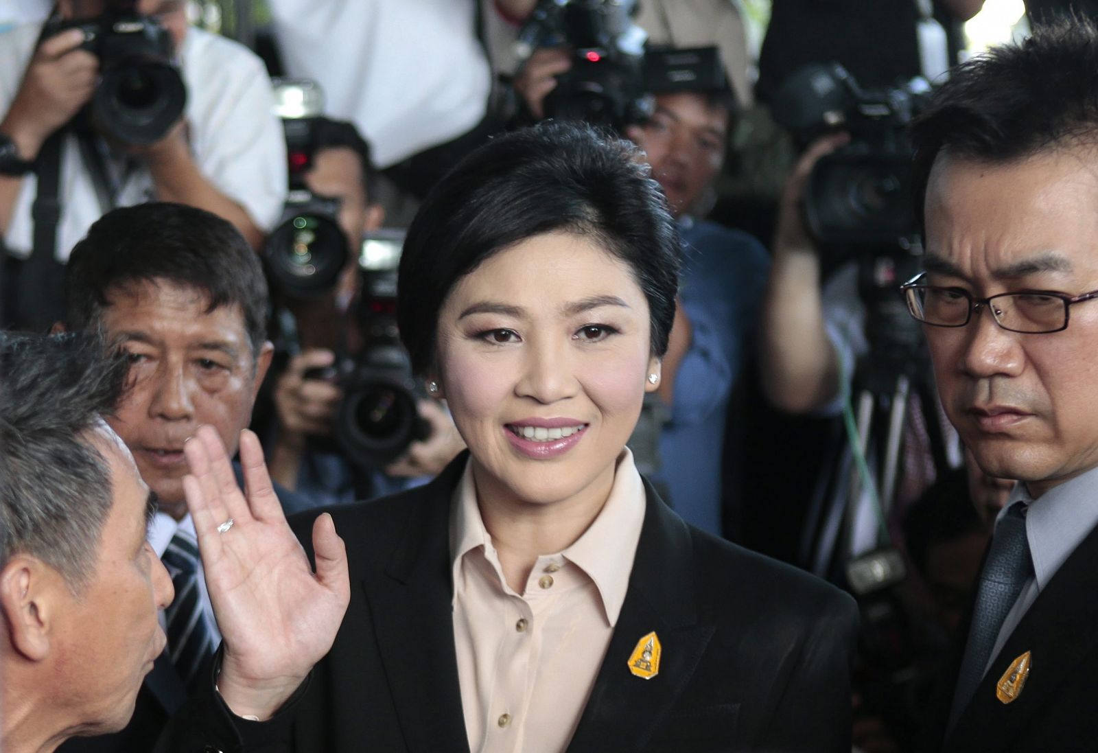 La ex primera ministra tailandia, Yingluck Shinawatra, a su llegada al Tribunal Supremo.