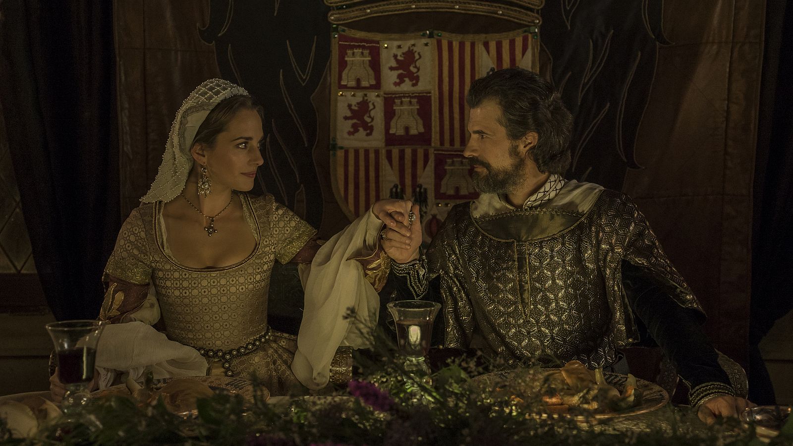 Rodolfo Sancho y Silvia Alonso en 'La corona partida'