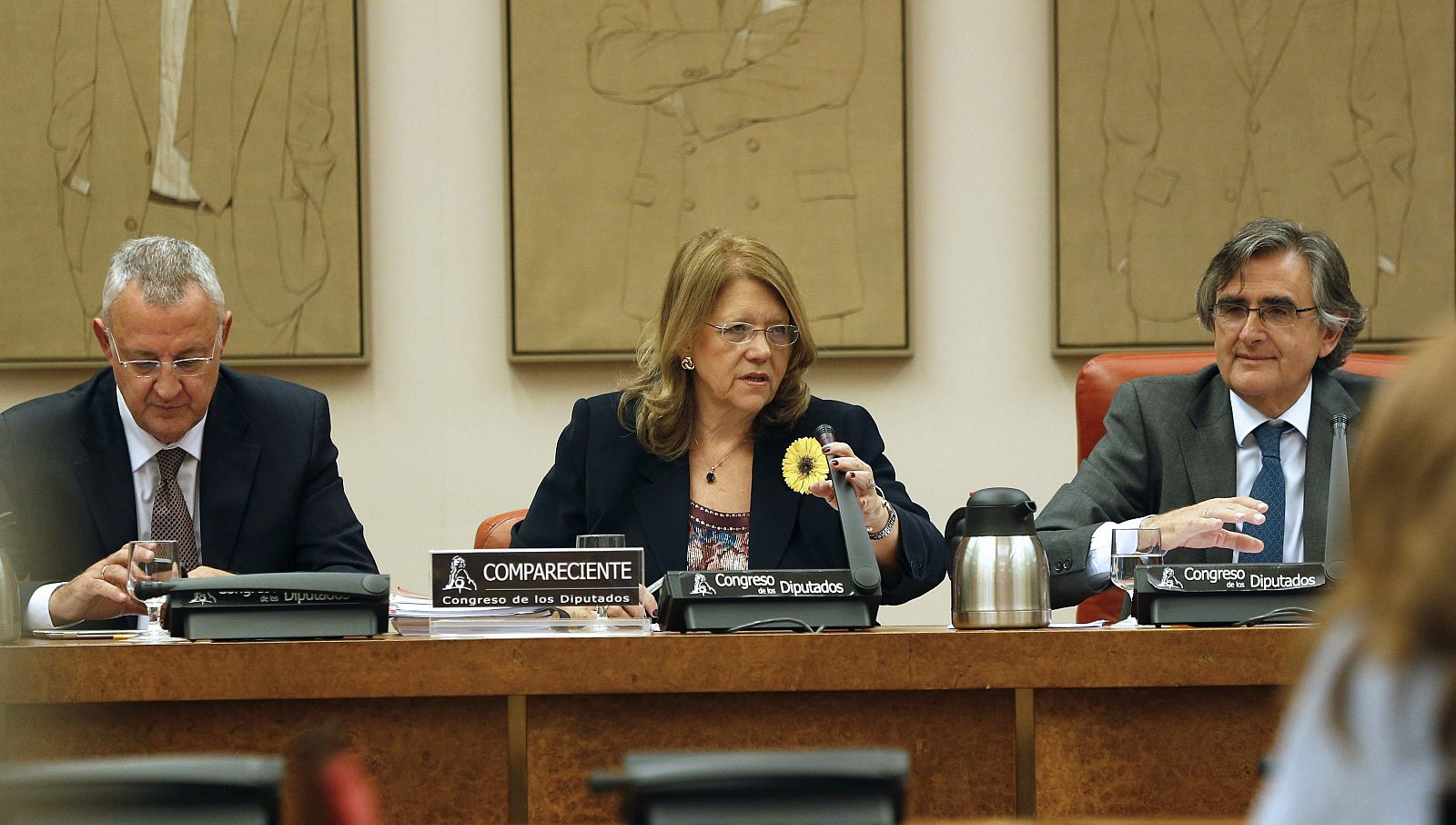La presidenta de la Comisión Nacional del Mercado de Valores (CNMV), Elvira Rodríguez, en el Congreso