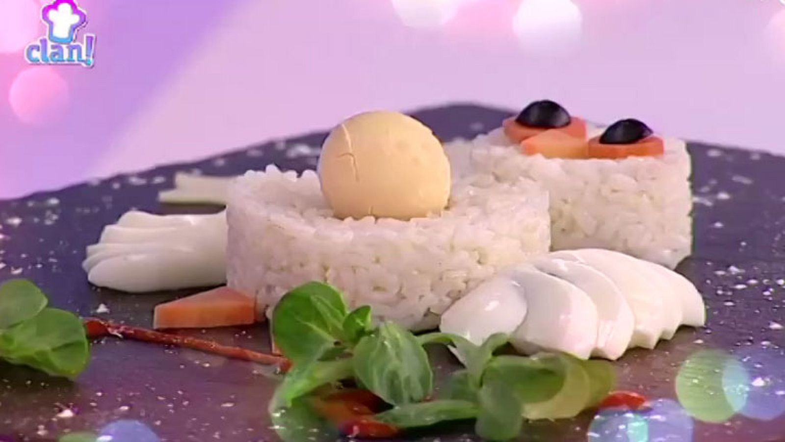 Receta - Búho de arroz con alas de huevo