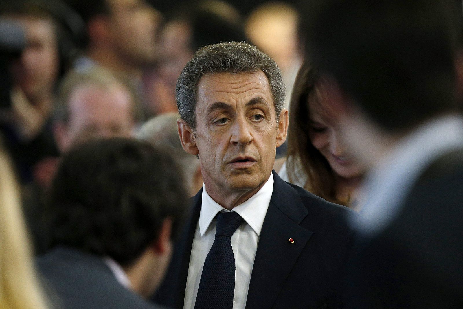 El expresidente francés, Nicolas Sarkozy, durante el primer congreso de Los Republicanos, el nuevo nombre de la UMP.