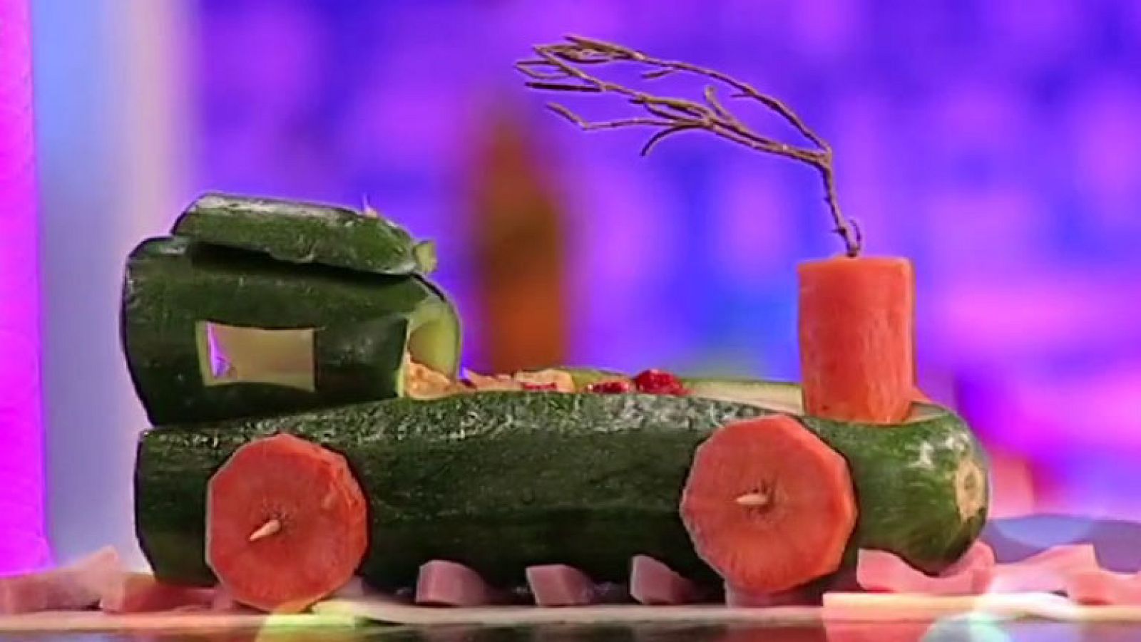 Receta - Locomotora de calabacín y pollo