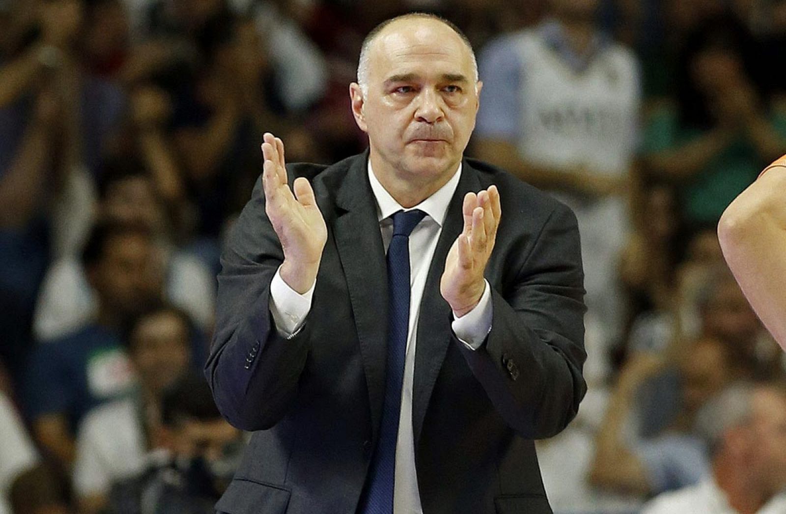 Laso durante el primer partido de la final entre el Madrid y el Barcelona.