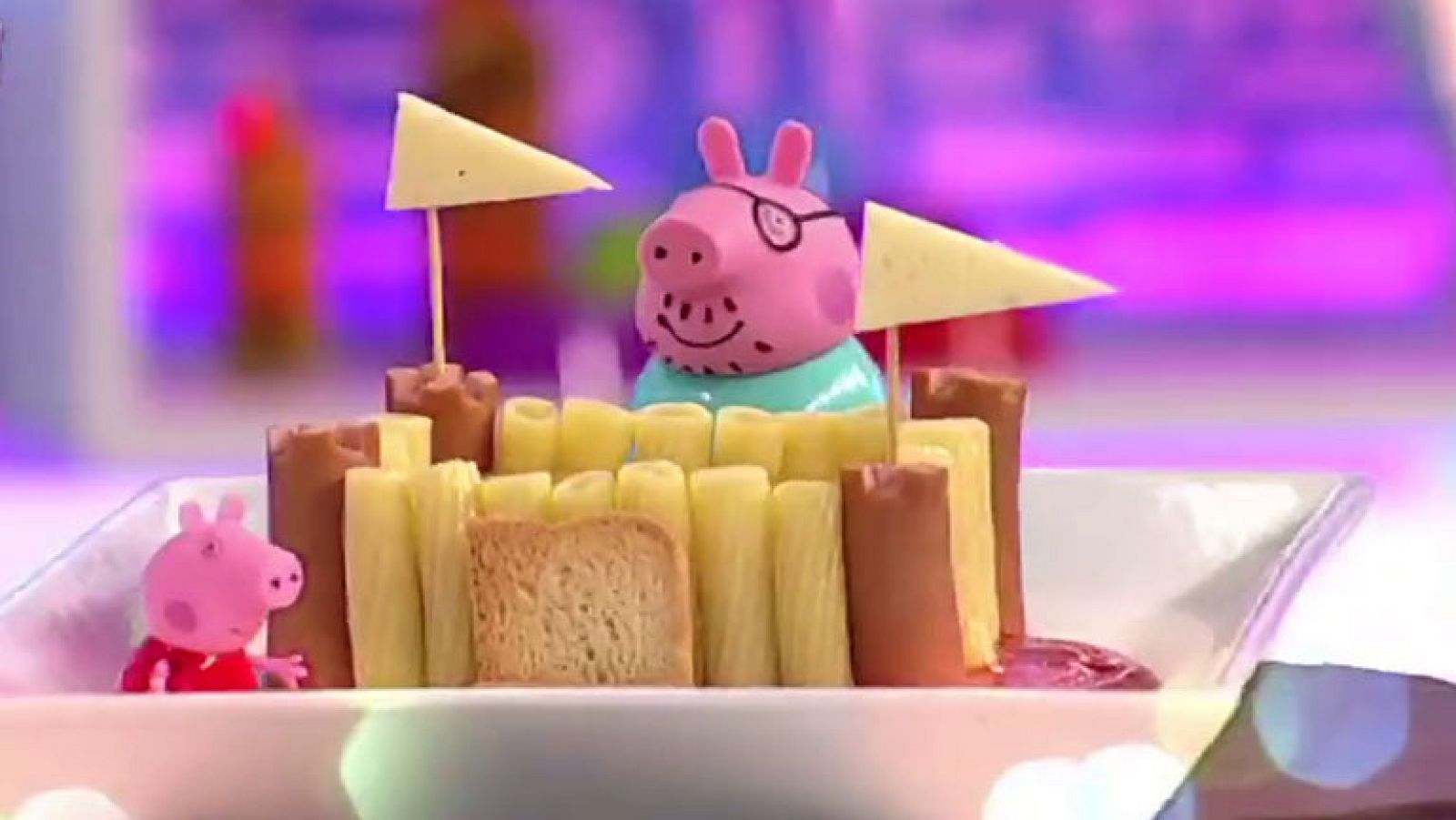 Receta - Castillo de salchichas con puré