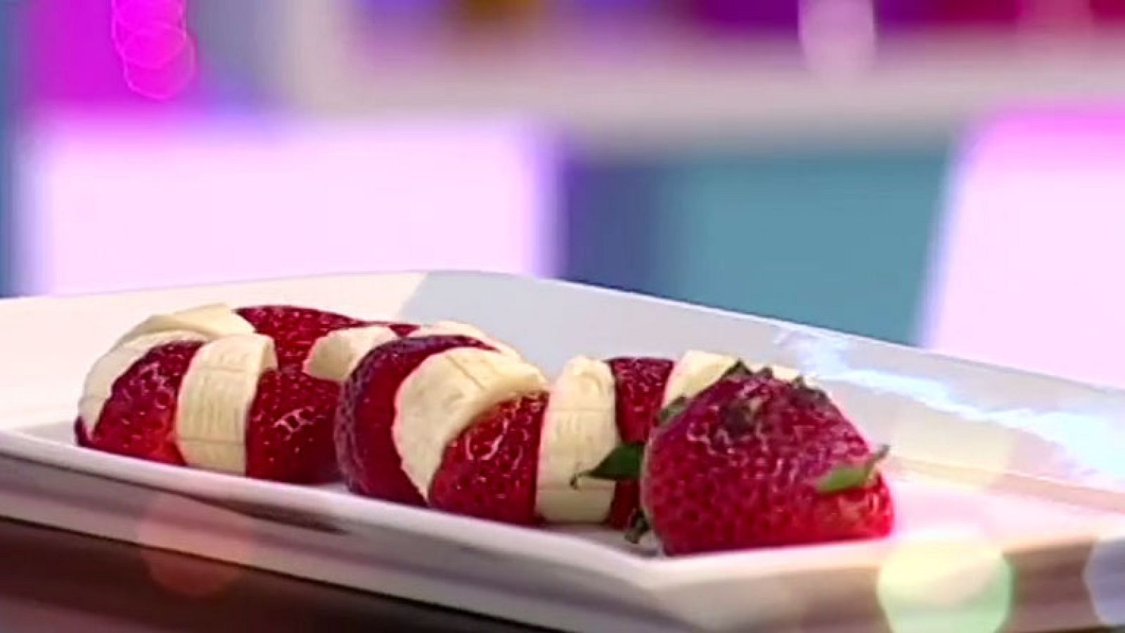 Receta - Serpiente de plátano y fresa