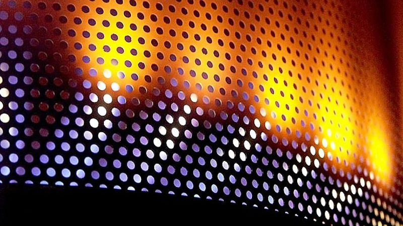 Detalle de un calefactor de gas