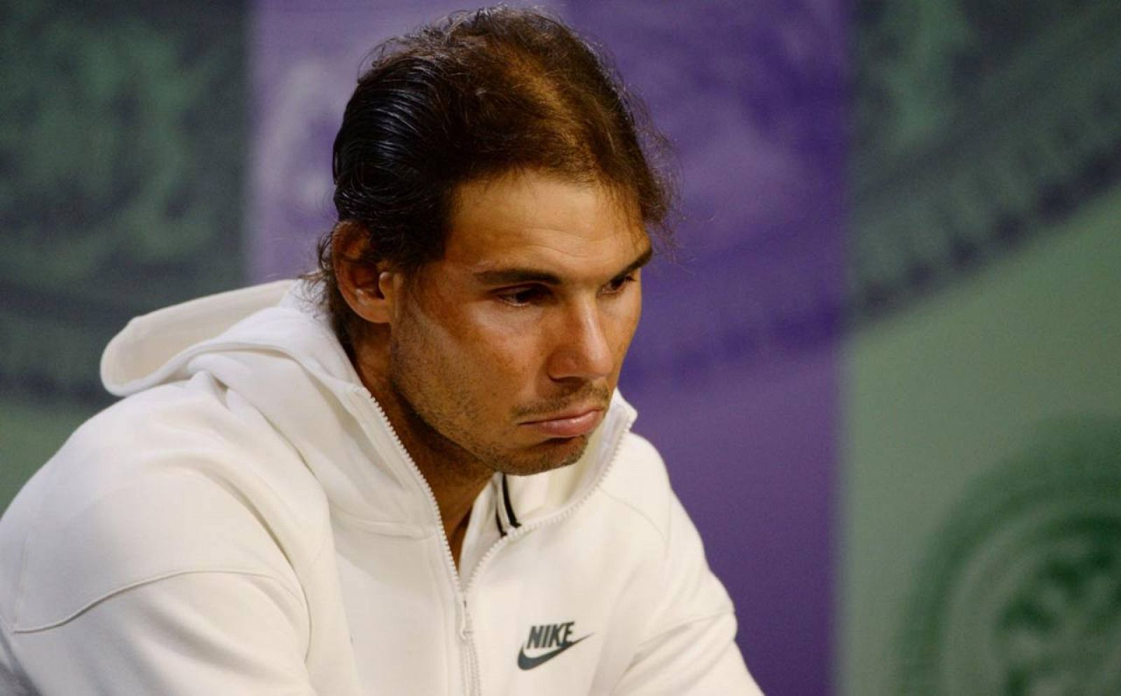 Rafa Nadal durante la rueda de prensa tras perder ante Brown.