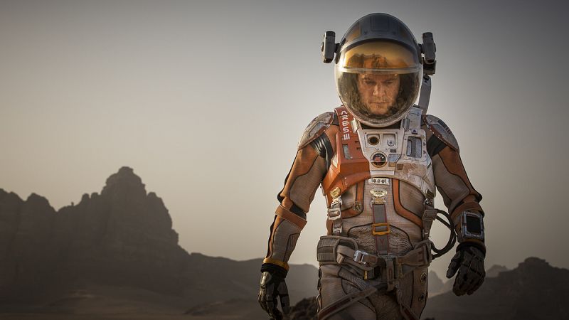 El actor Matt Damon en un fotograma de la película 'Marte (The Martian)'