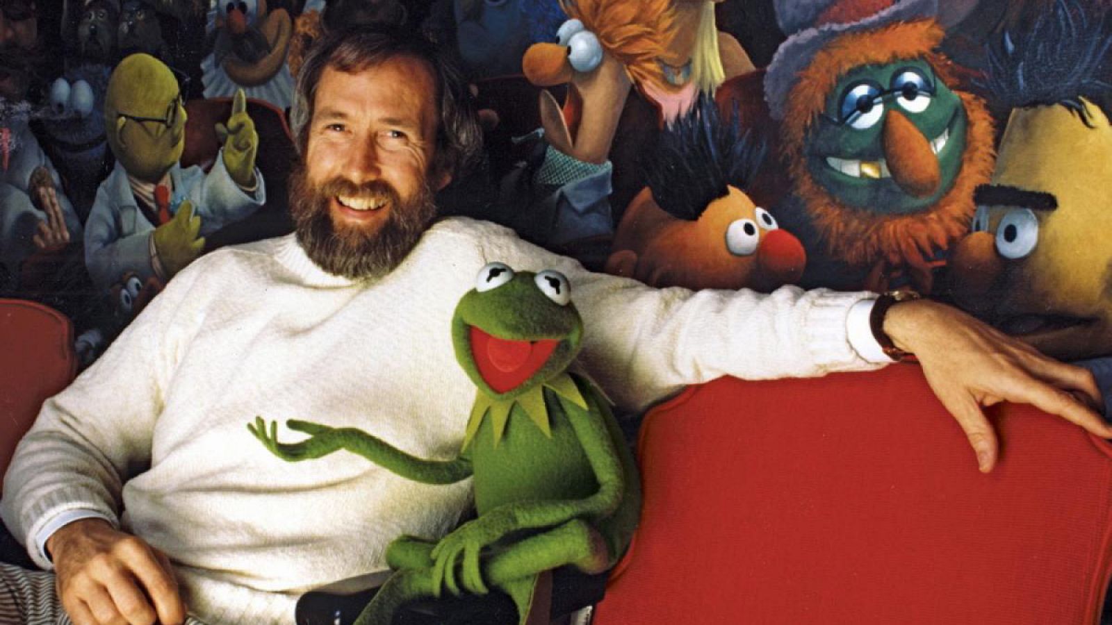 Jim Henson con la rana Gustavo, su personaje más popular