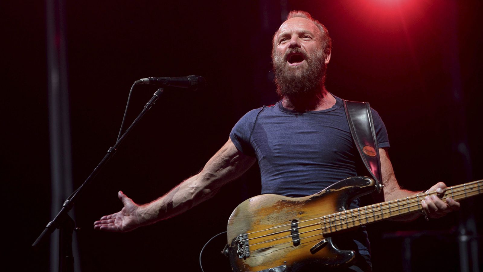 Sting durante su actuación en la XXXV edición del Festival de la Guitarra de Córdoba