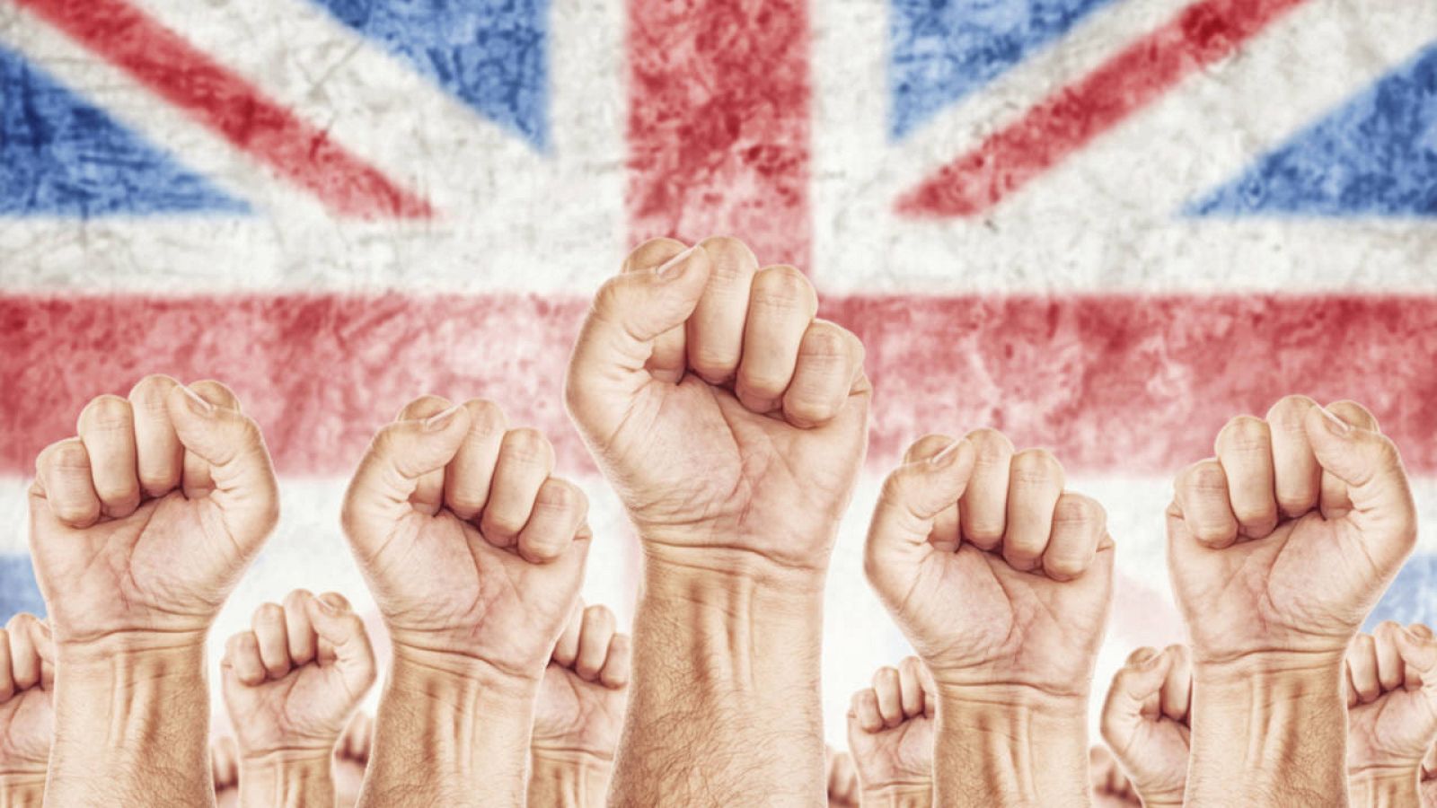  Ilustración del movimiento laborista de Gran Bretaña defendiendo el derecho a huelga