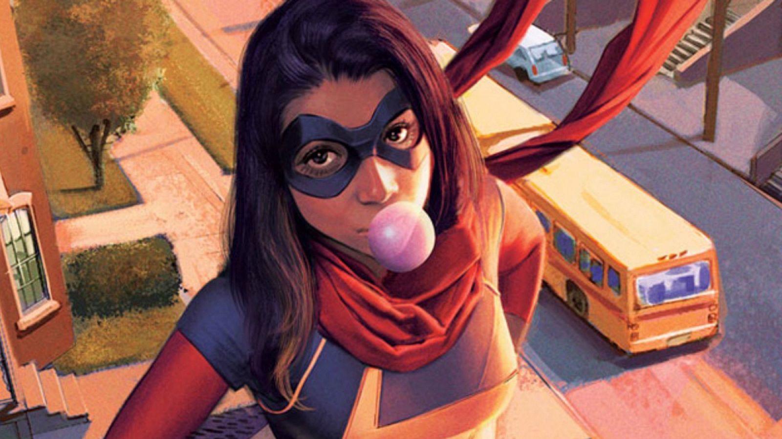 Fragmento de una portada de Ms. Marvel de Jorge Molina