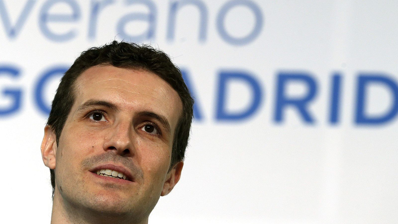 Pablo Casado, durante su intervención en el campus de verano de NNGG