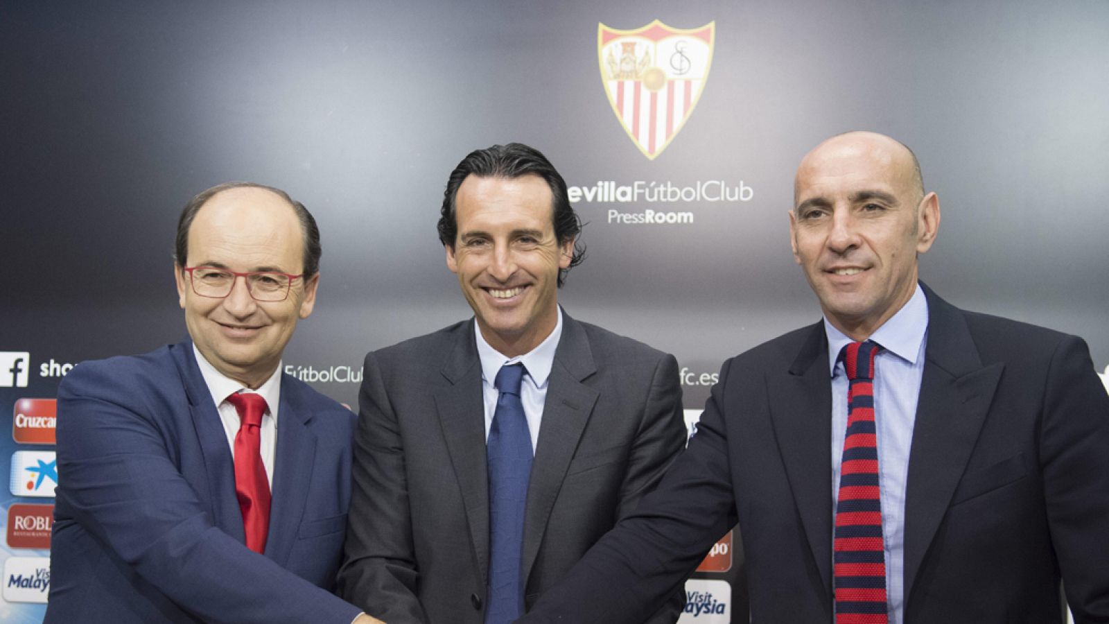 José Castro, Ramón Rodriguez 'Monchi' y Unai Emery