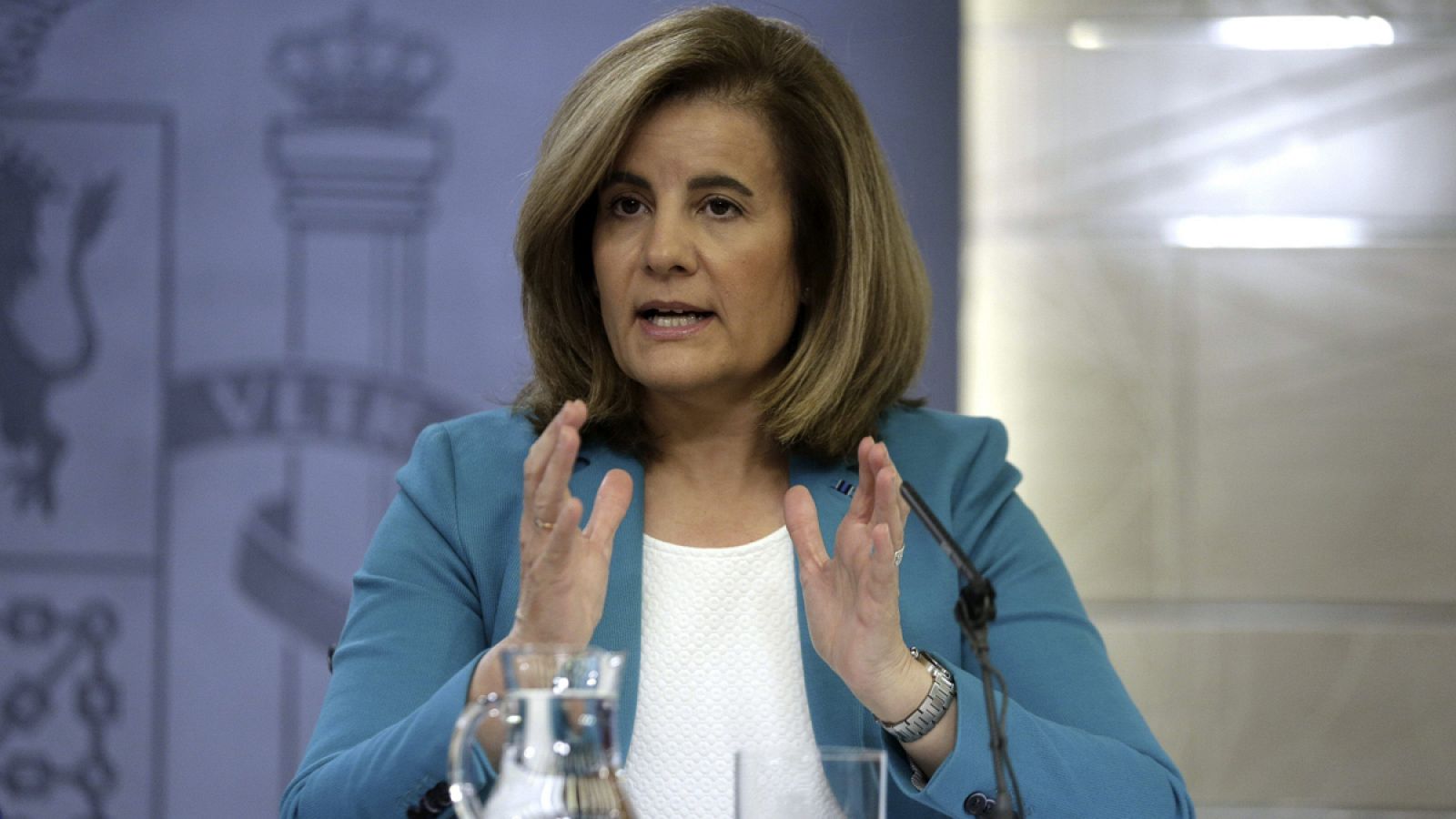 La ministra de Empleo, Fatima Báñez, comparece tras el Consejo de Ministros