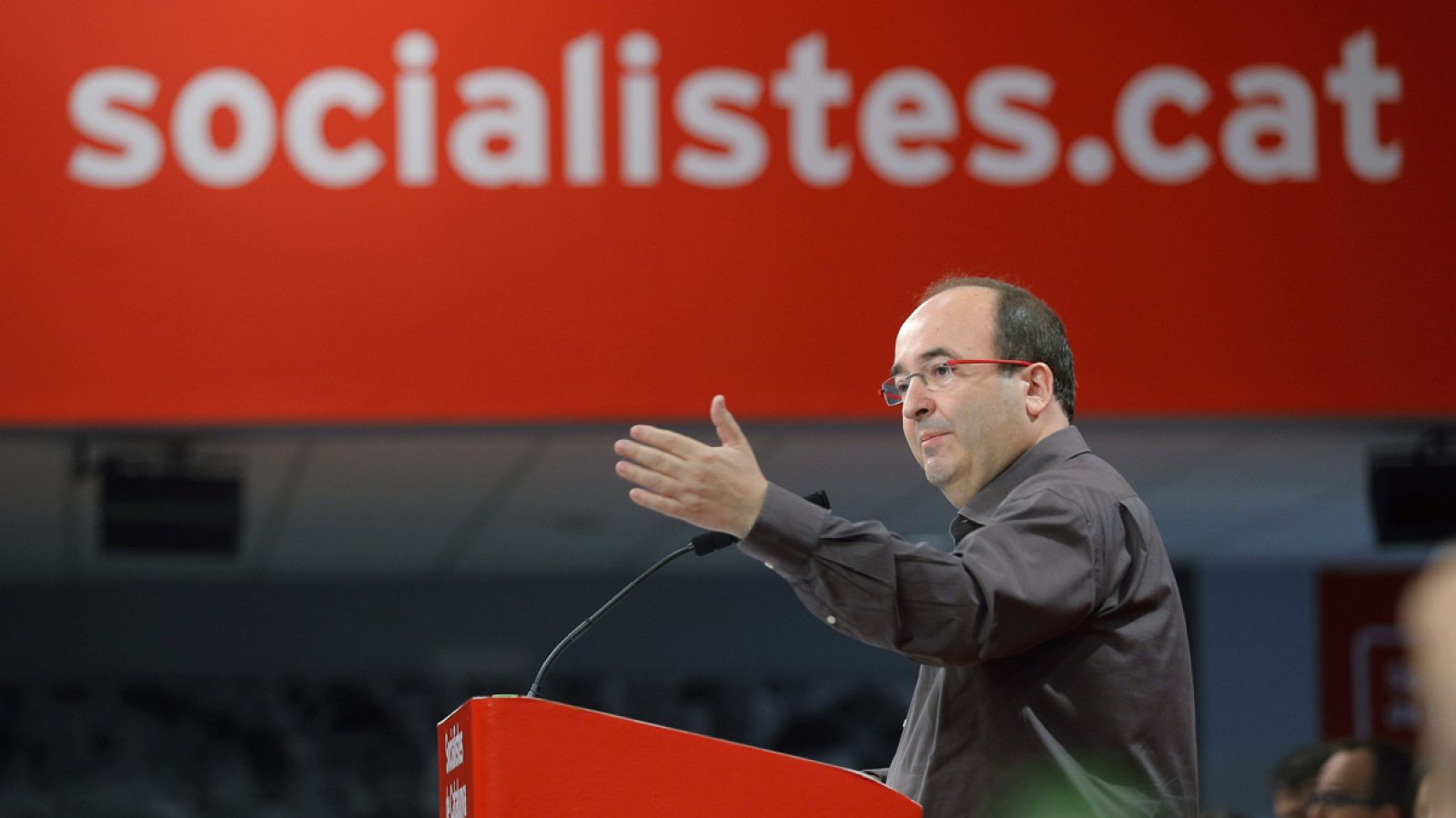 El secretario del PSC, Miquel Iceta, durante la reunión del Consejo Nacional de su partido