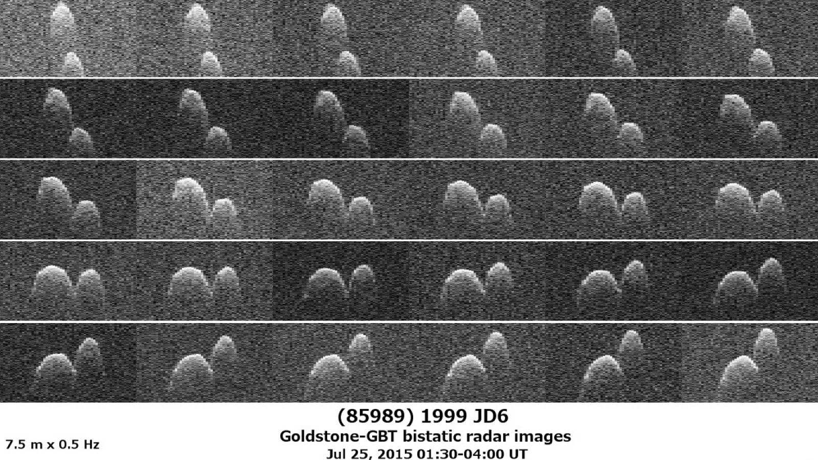 El asteroide1999 JD6 tenía forma de 'cacahuete' y se nos acercó el 24 y 25 de julio