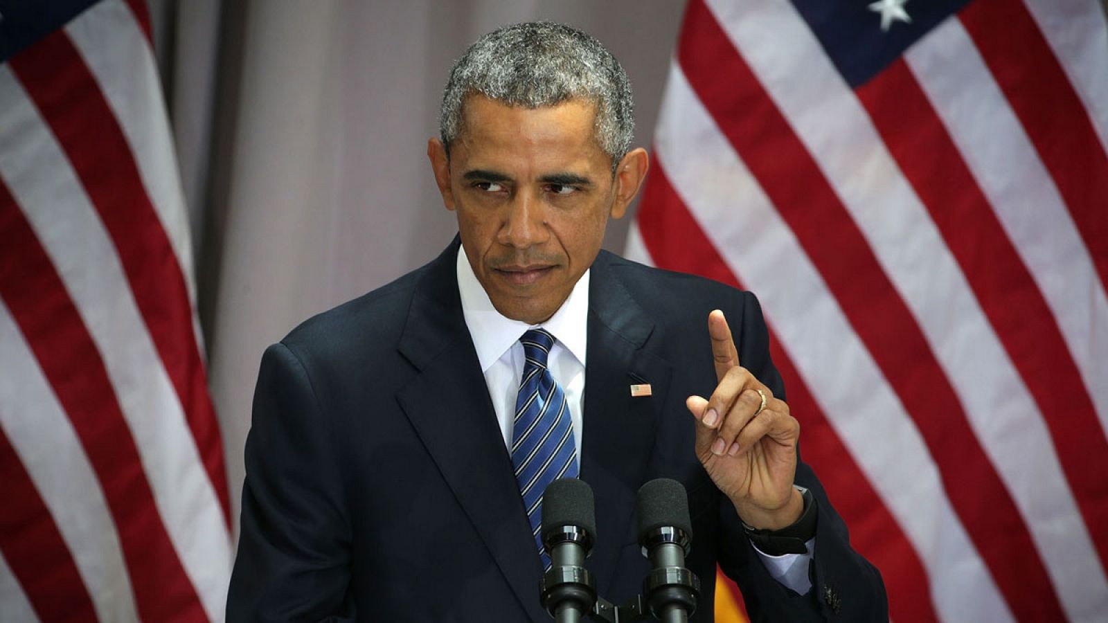 El presidente estadounidense Barack Obama durante su intervención en la visita a la American University de Washington.