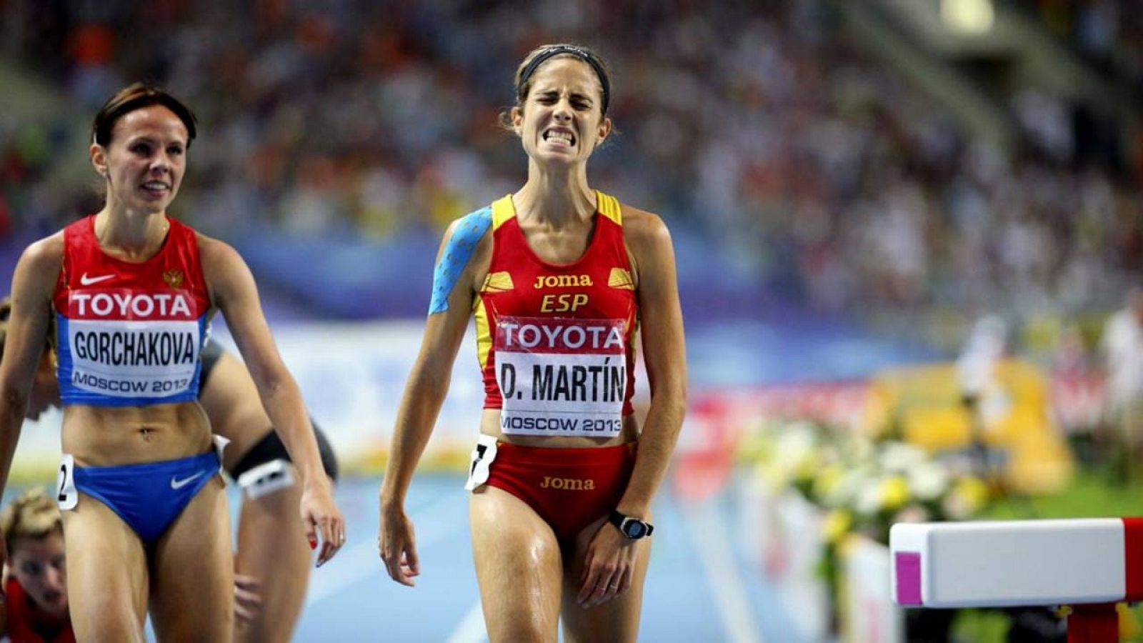 Diana Martín, en los Mundiales de Atletismo de Moscú 2013