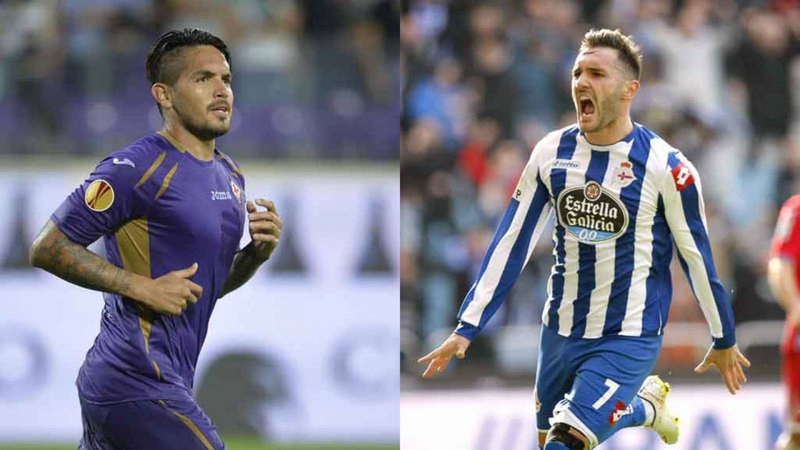 Vargas y Lucas Pérez, durante la temporada pasada