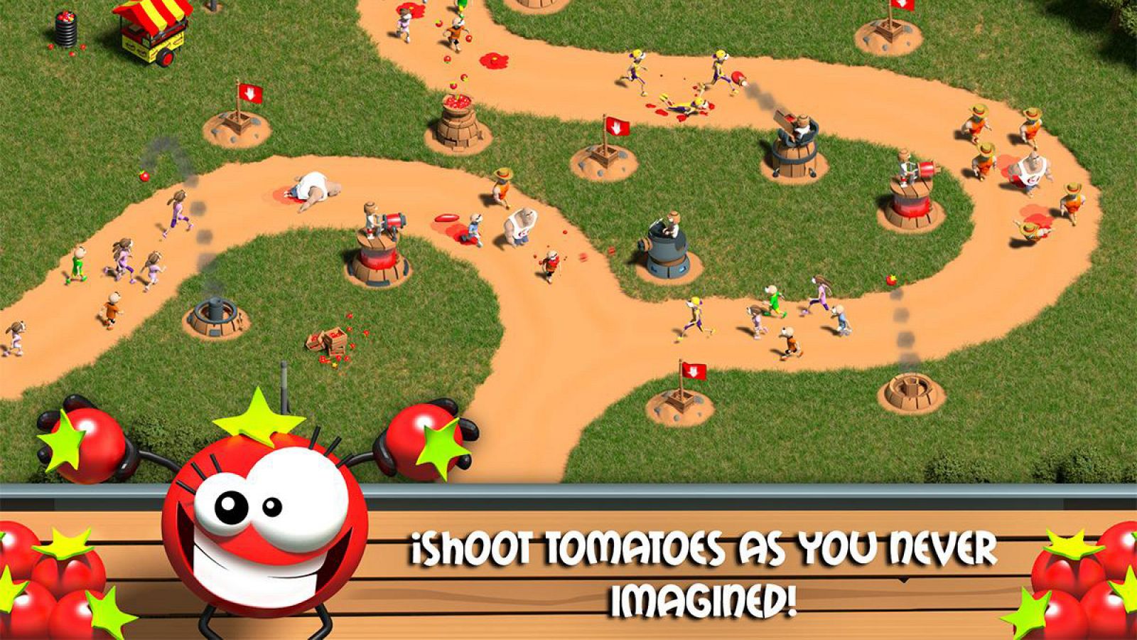 Pantallazo del videojuego Tomatina Defense!