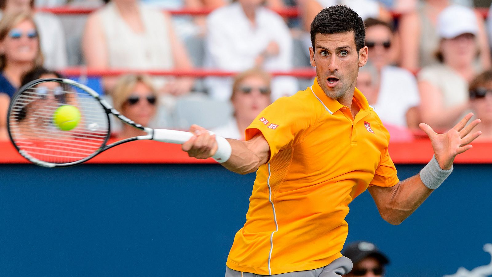 Novak Djokovic devuelve una bola a Chardy.