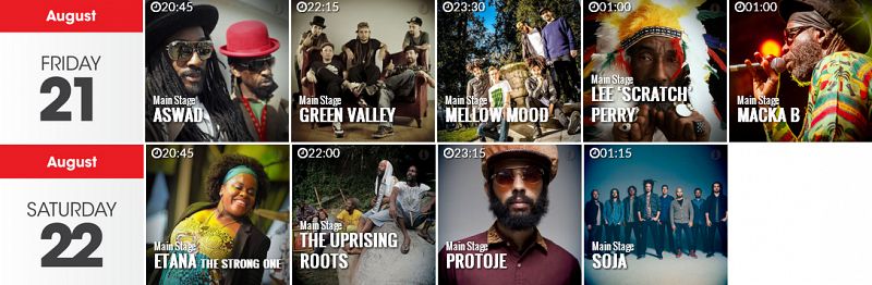 Programación de Rototom 2015 en su último fin de semana