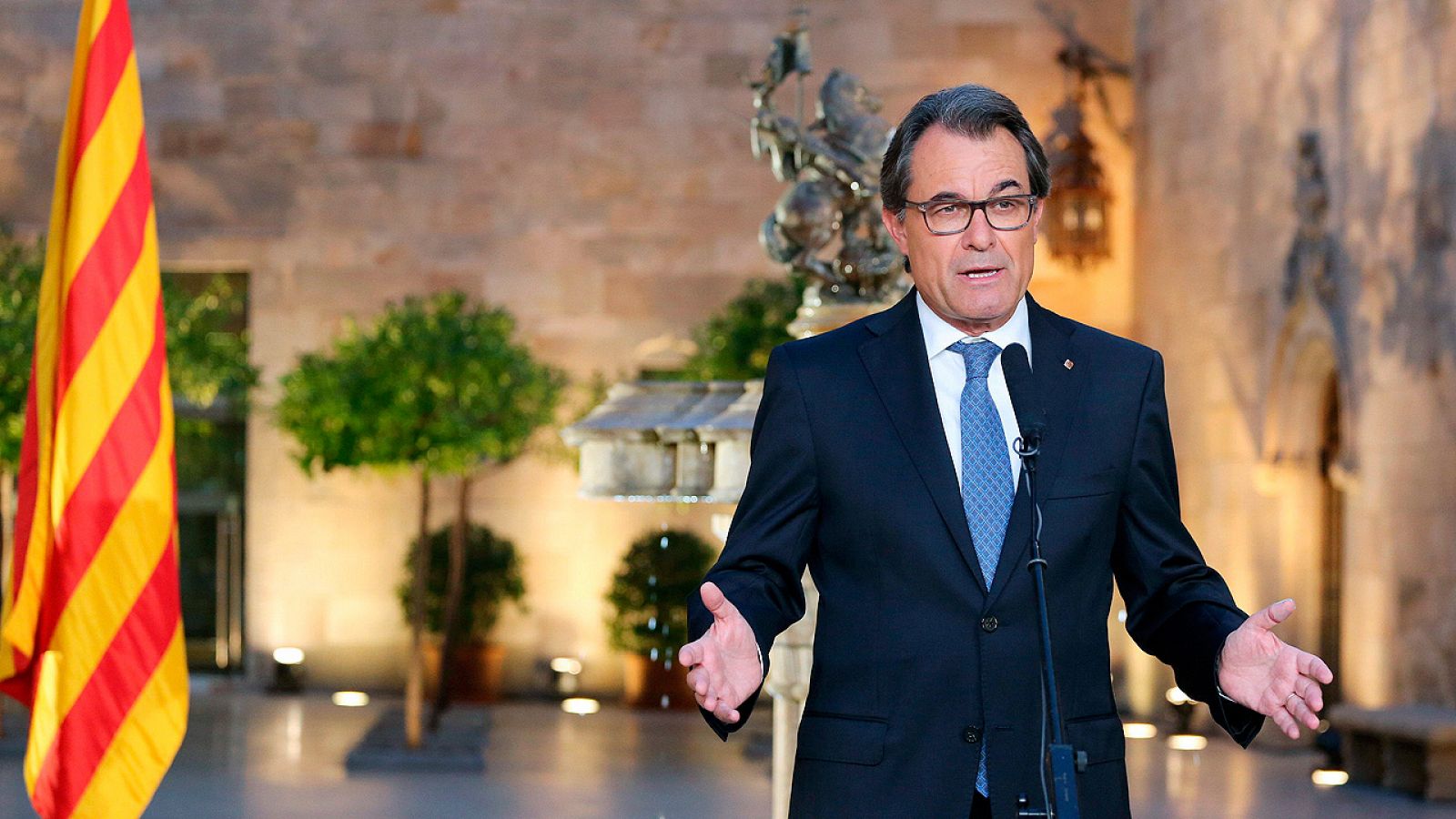 Artur Mas, en su comparecencia tras firmar el decreto de convocatoria del 27S