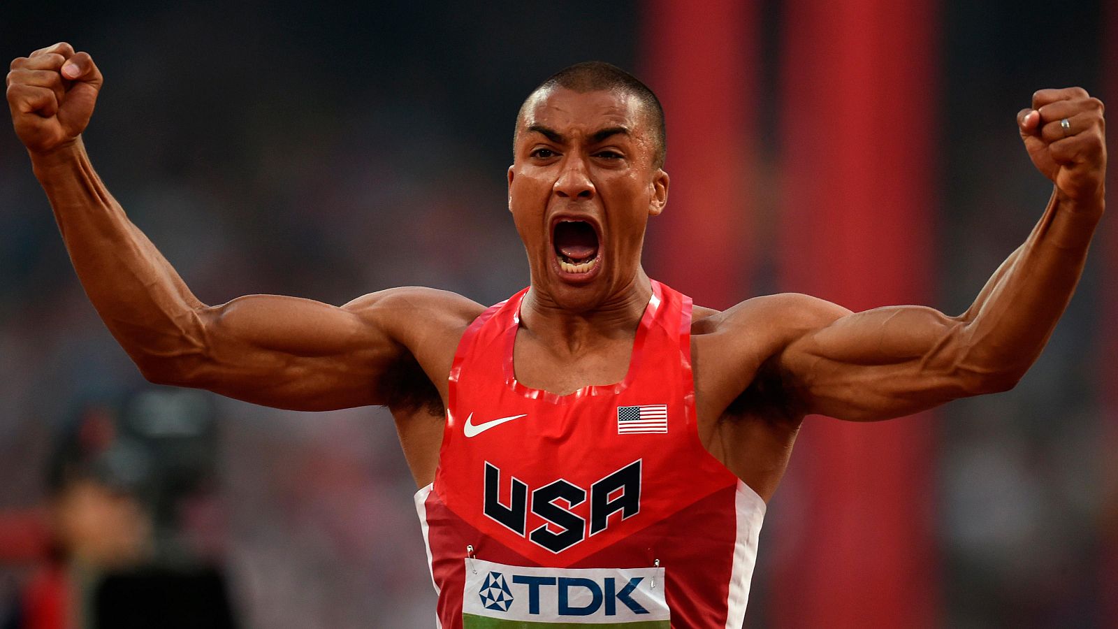 La alegría del estadounidense Ashton Eaton