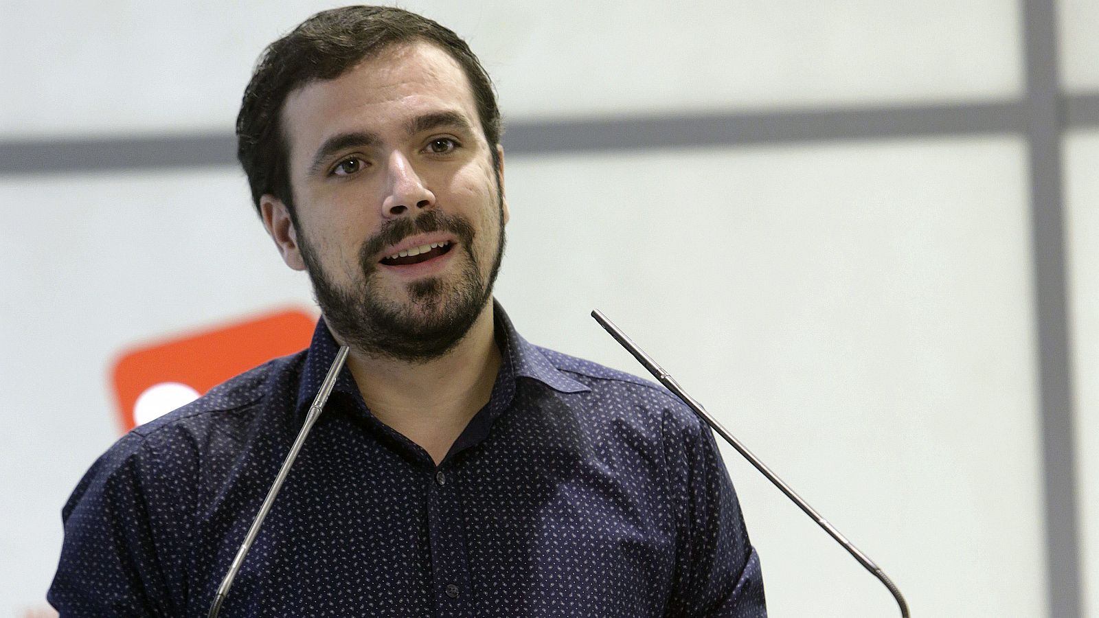 El candidato de IU a la Presidencia del Gobierno, Alberto Garzón, durante la reunión de la Presidencia Ejecutiva Federal del partido