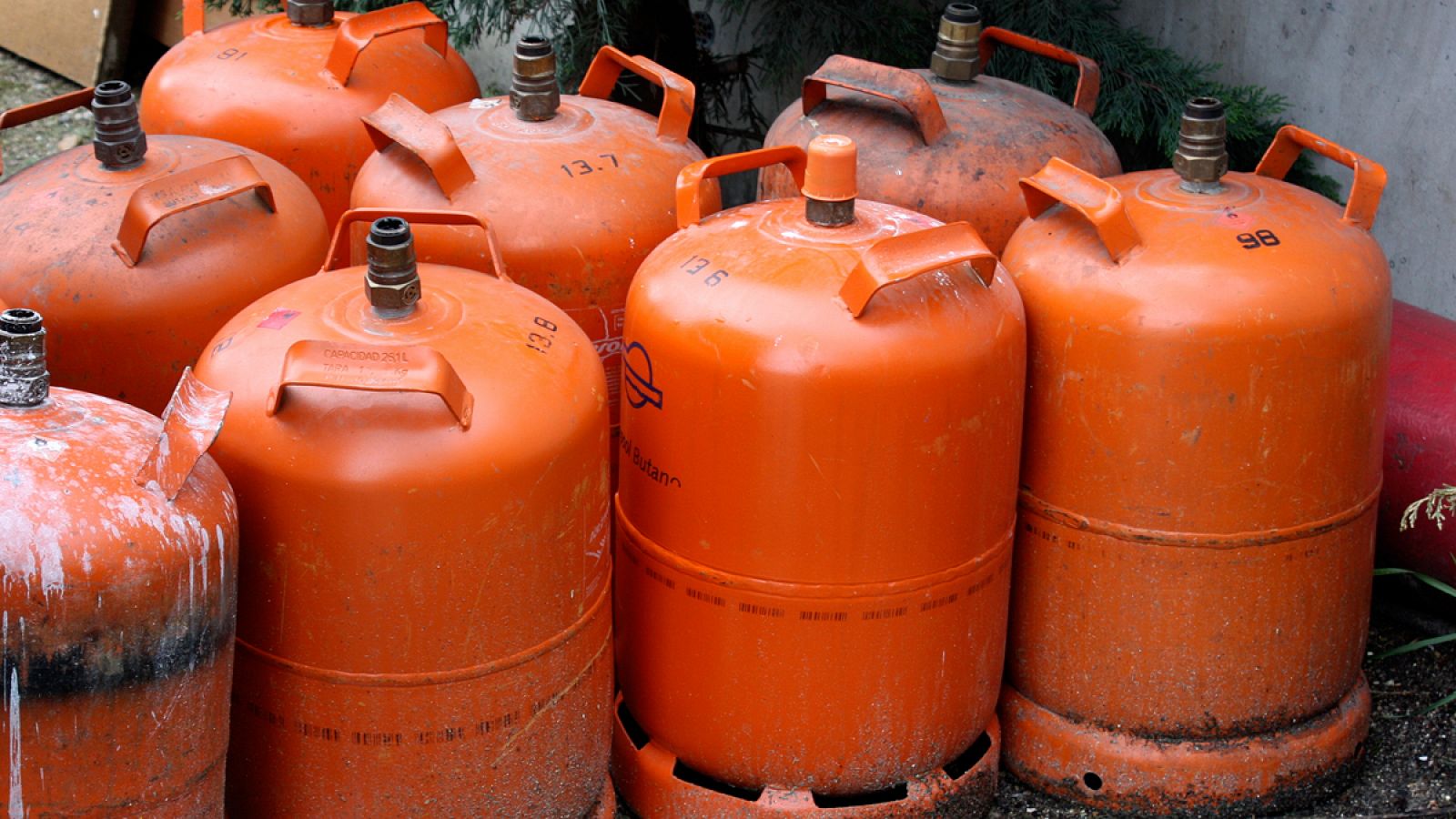 Bombonas de butano vacías