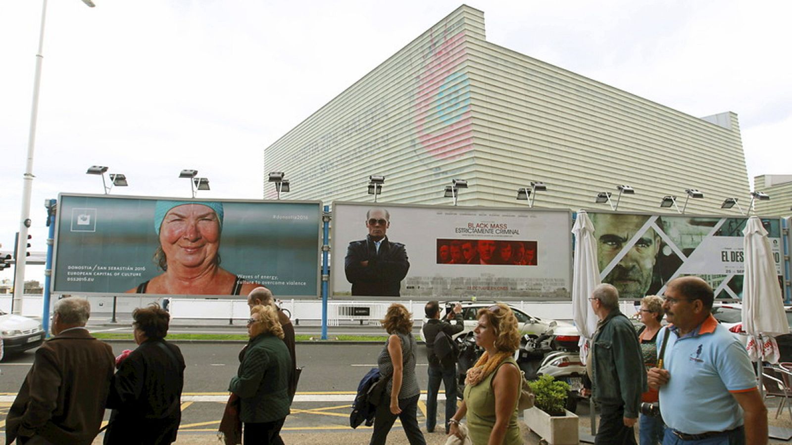 Preparativos de la 63 edición del Festival de San Sebastián en el Kursaal.