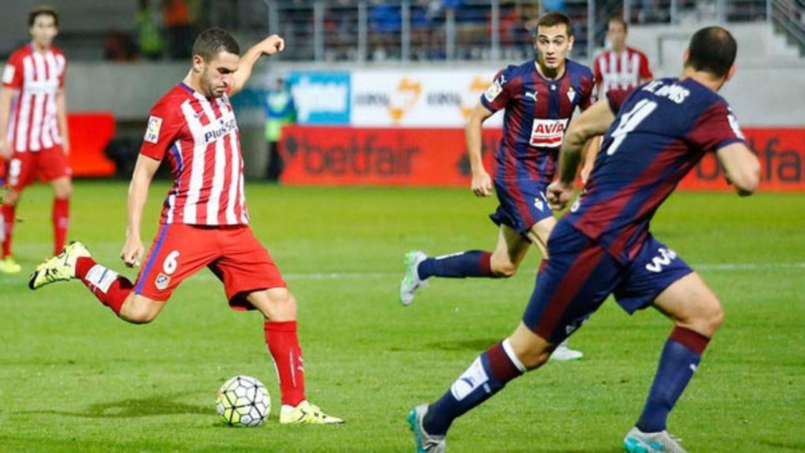 El centrocampista del Atlético Koke se lesionó durante el partido liguero ante el Eibar.