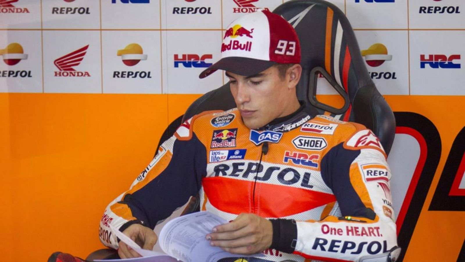 Marc Márquez, durante el GP de Aragón