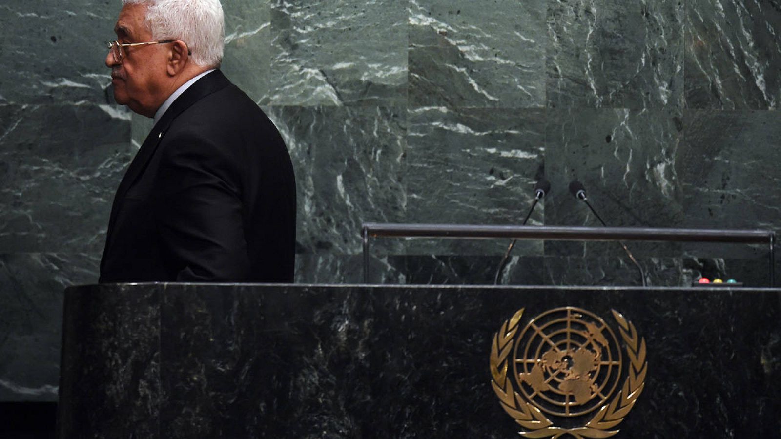 Abás al concluir su discurso ante la Asamblea General de la ONU