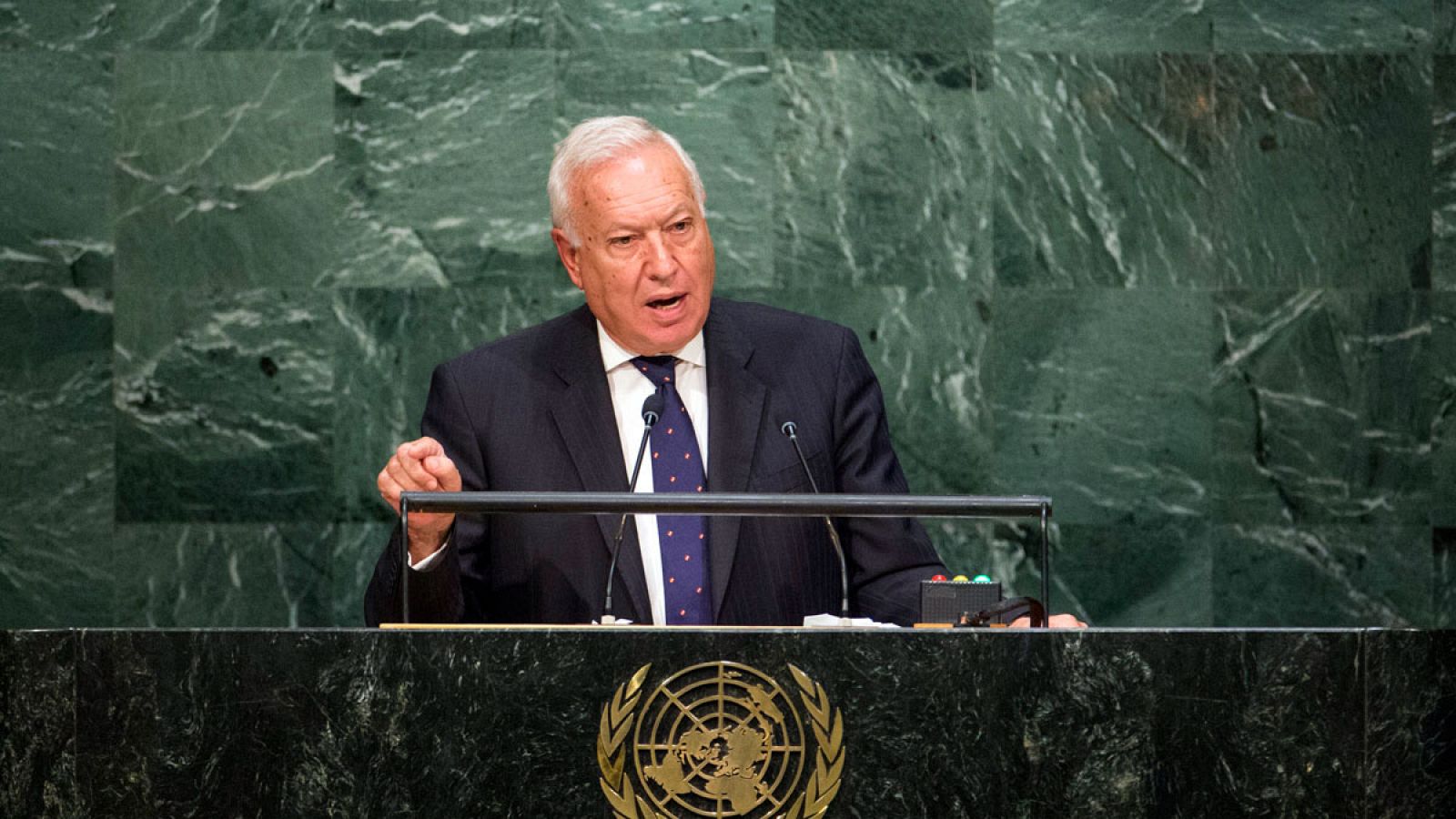El ministro de Asuntos Exteriores, José Manuel García-Margallo, en la Asamblea General de la ONU.