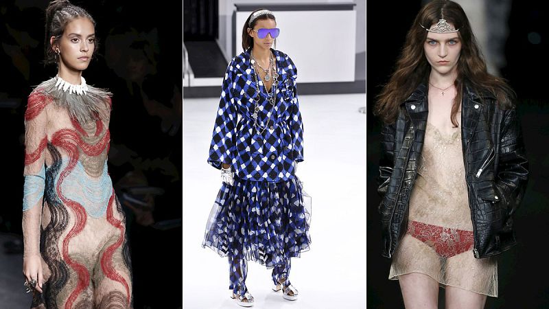 Propuestas para la primavera de 2016 de las casas Valentino, Chanel y Saint Laurent.